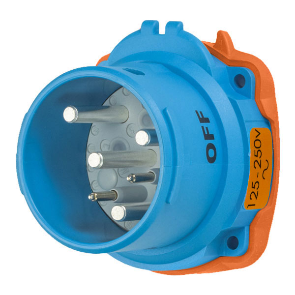 63-68076-972 - DSN60 INLET POLY BLUE SIZE 3 TYPE 4X IP 69 2P+N+G 60A 125/250 VAC 60 Hz +2 AUX